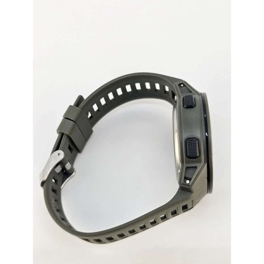 Digital Sports Men's Watch 45MM‎ Dark Green Plastic Bands Light Working